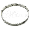 Stainless Steel Solid Bracelet, Polished, Steel Finish, 03.114.0410.08 (09 MM Thickness, 9 Inches Length)