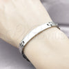 Stainless Steel Solid Bracelet, Polished, Steel Finish, 03.114.0411.08 (09 MM Thickness, 9 Inches Length)