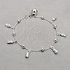 Sterling Silver Charm Bracelet, Grape and Ball Design, Polished, Silver Finish, 03.409.0113.08 (01 MM Thickness, 8 Inches Length)