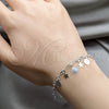Sterling Silver Charm Bracelet, Star and Paperclip Design, Polished, Silver Finish, 03.409.0119.08 (01 MM Thickness, 8 Inches Length)