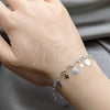 Sterling Silver Charm Bracelet, Star and Paperclip Design, Polished, Silver Finish, 03.409.0119.08 (01 MM Thickness, 8 Inches Length)