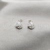 Sterling Silver Stud Earring, Love Knot Design, Polished, Silver Finish, 02.409.0026