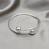 Sterling Silver Individual Bangle, Ball Design, Polished, Silver Finish, 07.409.0020 (04 MM Thickness, One size fits all)
