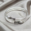 Sterling Silver Individual Bangle, Arrow Design, Polished, Silver Finish, 07.409.0022 (07 MM Thickness, One size fits all)