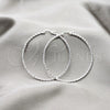 Sterling Silver Large Hoop, Twist Design, Polished, Silver Finish, 02.409.0043.50