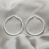 Sterling Silver Medium Hoop, Hollow Design, Polished, Silver Finish, 02.409.0048.40