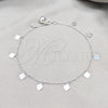 Sterling Silver Charm Anklet , Heart Design, Polished, Silver Finish, 03.409.0148.10 (03 MM Thickness, 10 Inches Length)