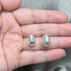 Sterling Silver Stud Earring, Teardrop Design, Polished, Silver Finish, 02.392.0049