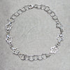 Sterling Silver Fancy Bracelet, Flower Design, Polished, Silver Finish, 03.392.0027.07 (08 MM Thickness, 7 Inches Length)