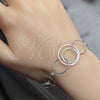 Sterling Silver Fancy Bracelet, Polished, Silver Finish, 03.392.0028.07 (21 MM Thickness, 7 Inches Length)