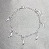 Sterling Silver Charm Bracelet, Moon Design, Polished, Silver Finish, 03.392.0029.07 (04 MM Thickness, 7 Inches Length)