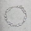 Sterling Silver Fancy Bracelet, Infinite Design, Polished, Silver Finish, 03.392.0034.07 (10 MM Thickness, 7 Inches Length)