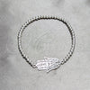 Sterling Silver Adjustable Bolo Bracelet, Hand of God and Ball Design, Polished, Silver Finish, 03.392.0038 (03 MM Thickness, 7 Inches Length)