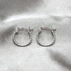 Sterling Silver Small Hoop, Twist Design, Polished, Silver Finish, 02.401.0089.16