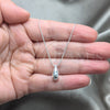 Sterling Silver Pendant Necklace, Teardrop Design, Polished, Silver Finish, 04.401.0026.18 (01 MM Thickness, 18 Inches Length)