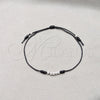 Sterling Silver Adjustable Bolo Bracelet, Ball Design, Blue Algodón, Silver Finish, 03.426.0001.2.07 (03 MM Thickness, 7 Inches Length)
