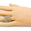 Oro Laminado Elegant Ring, Gold Filled Style Polished, Golden Finish, 01.428.0009 (One size fits all)