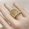 Oro Laminado Elegant Ring, Gold Filled Style Polished, Golden Finish, 01.428.0009 (One size fits all)