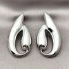 Rhodium Gold Filled Stud Earring, Leaf Design, Polished, Rhodium Finish, 02.428.0015.1