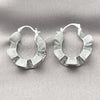 Rhodium Gold Filled Medium Hoop, Twist Design, Diamond Cutting Finish, Rhodium Finish, 02.428.0021.1.30