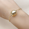Oro Laminado Fancy Bracelet, Gold Filled Style Box Design, Polished, Golden Finish, 03.63.2286.08 (01 MM Thickness, 8 Inches Length)