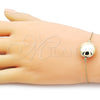 Oro Laminado Fancy Bracelet, Gold Filled Style Ball and Hollow Design, Polished, Golden Finish, 03.63.2288.08 (01 MM Thickness, 8 Inches Length)