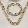 Oro Laminado Necklace and Bracelet, Gold Filled Style Polished, Golden Finish, 06.429.0008