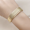 Oro Laminado Individual Bangle, Gold Filled Style Diamond Cutting Finish, Golden Finish, 07.428.0004 (14 MM Thickness, One size fits all)