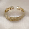 Oro Laminado Individual Bangle, Gold Filled Style Diamond Cutting Finish, Golden Finish, 07.428.0004 (14 MM Thickness, One size fits all)