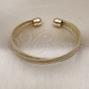 Oro Laminado Individual Bangle, Gold Filled Style Diamond Cutting Finish, Golden Finish, 07.428.0005