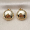 Oro Laminado Stud Earring, Gold Filled Style Polished, Golden Finish, 02.163.0383