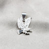 Sterling Silver Fancy Pendant, Eagle Design, Polished, Silver Finish, 05.392.0113