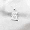 Sterling Silver Religious Pendant, Jesus Design, Polished, Silver Finish, 05.392.0117