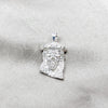 Sterling Silver Religious Pendant, Jesus Design, Polished, Silver Finish, 05.392.0118