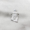 Sterling Silver Religious Pendant, Jesus Design, Polished, Silver Finish, 05.392.0118