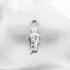 Sterling Silver Religious Pendant, San Judas Design, Polished, Silver Finish, 05.392.0119
