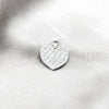 Sterling Silver Fancy Pendant, Heart Design, Polished, Silver Finish, 05.392.0120