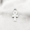 Sterling Silver Fancy Pendant, Cross Design, Polished, Silver Finish, 05.392.0122