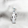 Sterling Silver Religious Pendant, Santa Muerte Design, Polished, Silver Finish, 05.392.0128