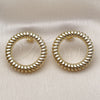 Oro Laminado Stud Earring, Gold Filled Style Polished, Golden Finish, 02.213.0804