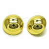 Oro Laminado Stud Earring, Gold Filled Style Ball and Hollow Design, Polished, Golden Finish, 02.213.0807