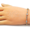 Oro Laminado Tennis Bracelet, Gold Filled Style with White Cubic Zirconia, Polished, Golden Finish, 03.283.0455.07