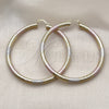 Oro Laminado Extra Large Hoop, Gold Filled Style Hollow Design, Diamond Cutting Finish, Tricolor, 02.170.0310.1.70