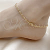 Oro Laminado Fancy Anklet, Gold Filled Style Puff Mariner Design, Polished, Golden Finish, 04.326.0005.10