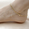 Oro Laminado Basic Anklet, Gold Filled Style Miami Cuban Design, Diamond Cutting Finish, Golden Finish, 04.63.1424.10 (0.80 Gauge, Thickness, 10 Inches Length)