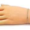 Oro Laminado Basic Bracelet, Gold Filled Style Curb Design, Diamond Cutting Finish, Golden Finish, 5.222.007.07