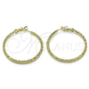 Oro Laminado Medium Hoop, Gold Filled Style Diamond Cutting Finish, Golden Finish, 02.213.0815.40