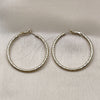 Oro Laminado Medium Hoop, Gold Filled Style Diamond Cutting Finish, Golden Finish, 02.213.0815.40