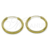 Oro Laminado Medium Hoop, Gold Filled Style Polished, Golden Finish, 02.213.0816.30