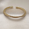 Oro Laminado Individual Bangle, Gold Filled Style Diamond Cutting Finish, Golden Finish, 07.170.0051